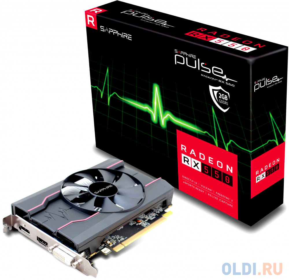 Видеокарта Sapphire Radeon RX 550 Pulse 2048Mb