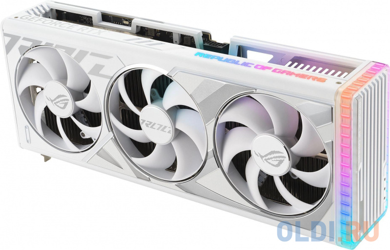 Видеокарта Asus PCI-E 4.0 ROG-STRIX-RTX4080S-O16G-WHITE NVIDIA GeForce RTX 4080 Super 16Gb 256bit GDDR6X 2640/23000 HDMIx2 DPx3 HDCP Ret