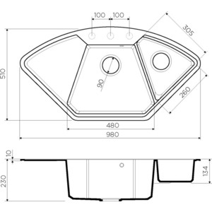 Кухонная мойка Omoikiri Yonaka 98-C PA пастила (4993712)