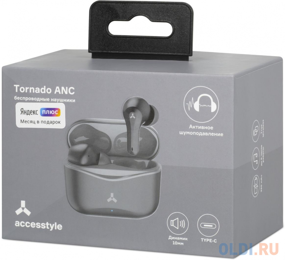 Беспроводные наушники AccesstyleTornado ANC Black