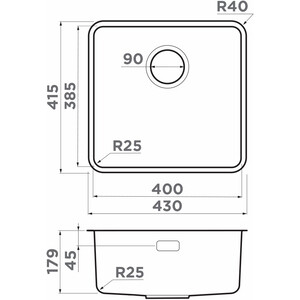 Кухонная мойка Omoikiri Omi 43-U/I Ultra светлое золото (4997412) в Москвe