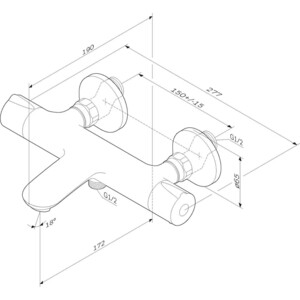 Термостат для душа Am.Pm Like с душевым гарнитуром, хром (F8050000, F0780064)