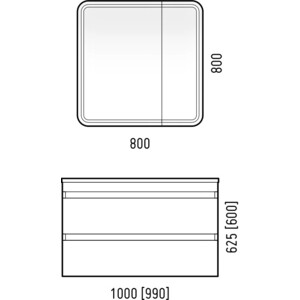 Тумба с раковиной Corozo Алабама 100 Z2 белая (SD-00000568, 4627173210263)