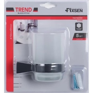 Подстаканник Fixsen Trend черный, одинарный (FX-97806)