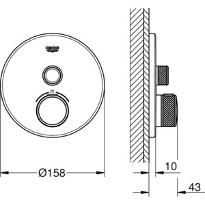 Термостат для душа Grohe Grohtherm SmartControl , с механизмом (29118DC0, 35600000)