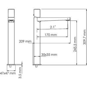 Смеситель для раковины Wasserkraft Saale белый матовый (9503H)