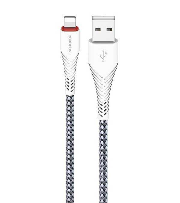 Кабель Borofone BX25 Powerful USB - Lightning 3A 1m White 6931474703460