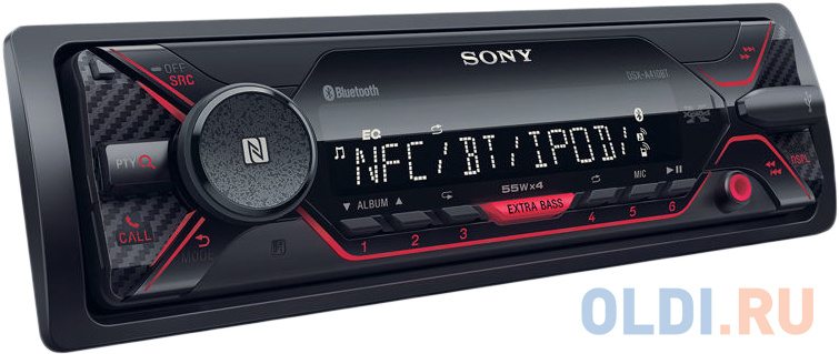 Автомагнитола SONY DSX-A410BT USB MP3 FM RDS 1DIN 4x55Вт черный