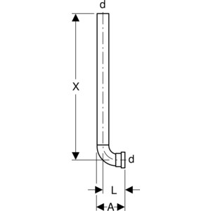 Патрубок смыва Geberit для писсуара (119.704.16.1)