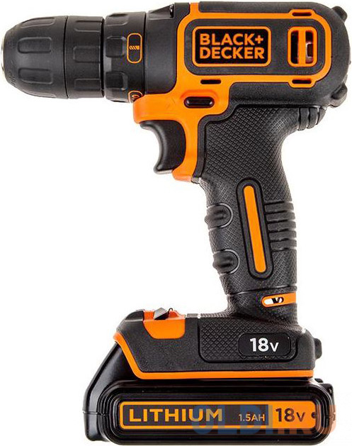 Аккумуляторная дрель-шуруповерт Black & Decker BDCDC18KB-QW в Москвe