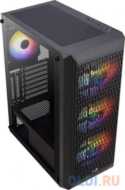 Корпус ATX Aerocool BEAM-G-BK-v2 Без БП чёрный