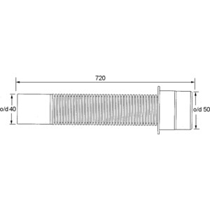 Гофра для сифона McAlpine 40х50 (MRF2)