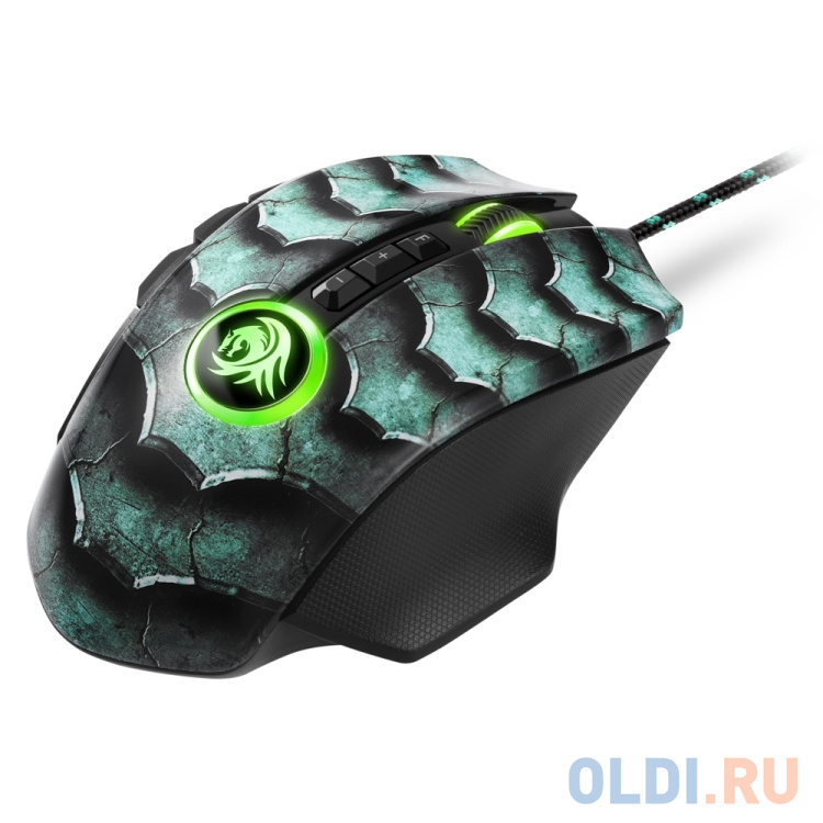 Sharkoon Drakonia II Green Игровая мышь (12 кнопок, 15000 dpi, USB, RGB подсветка) в Москвe