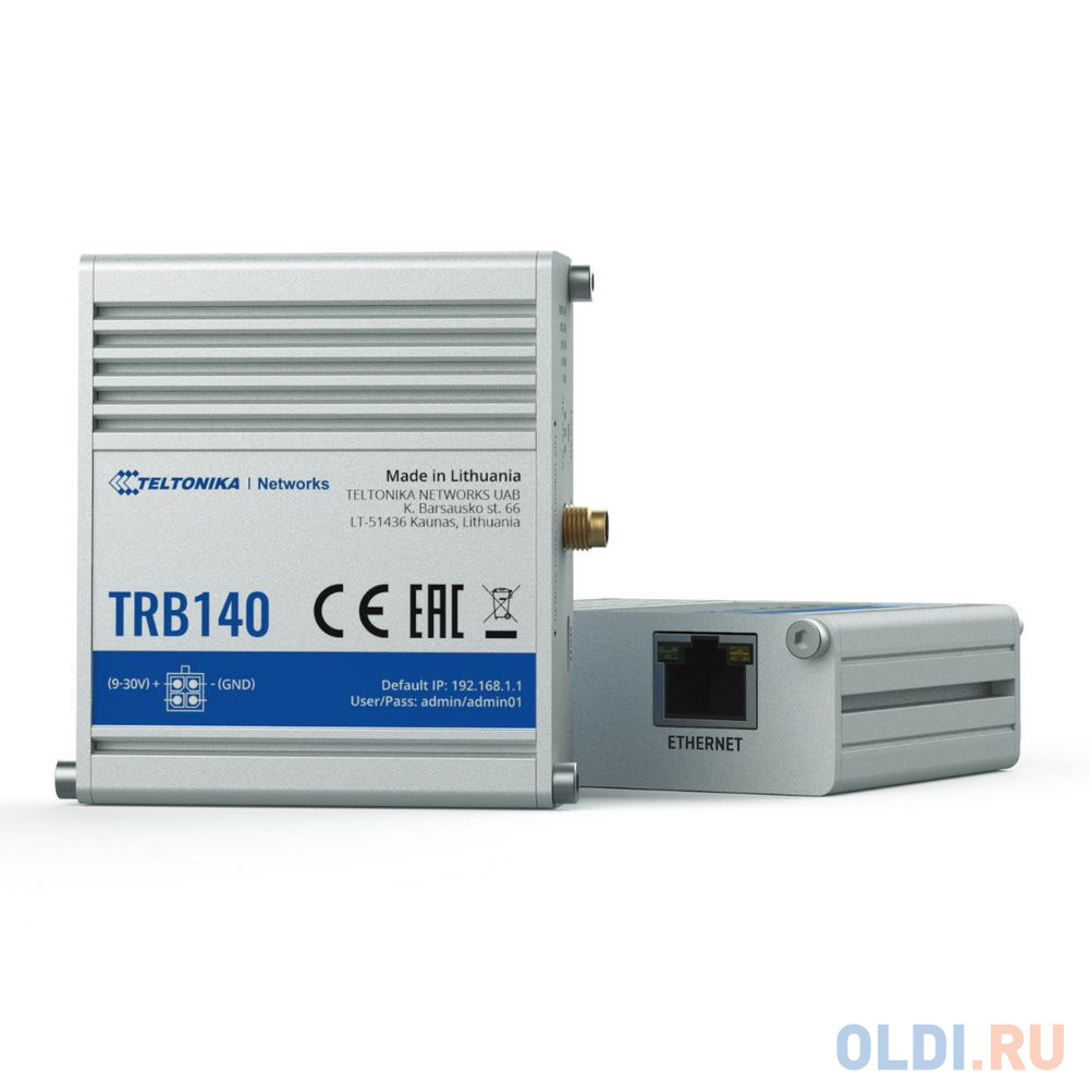 TRB140 (TRB14000300) industrial rugged LTE gateway 4G (LTE) cat4 / 3G /  1x Gigabit RJ-45