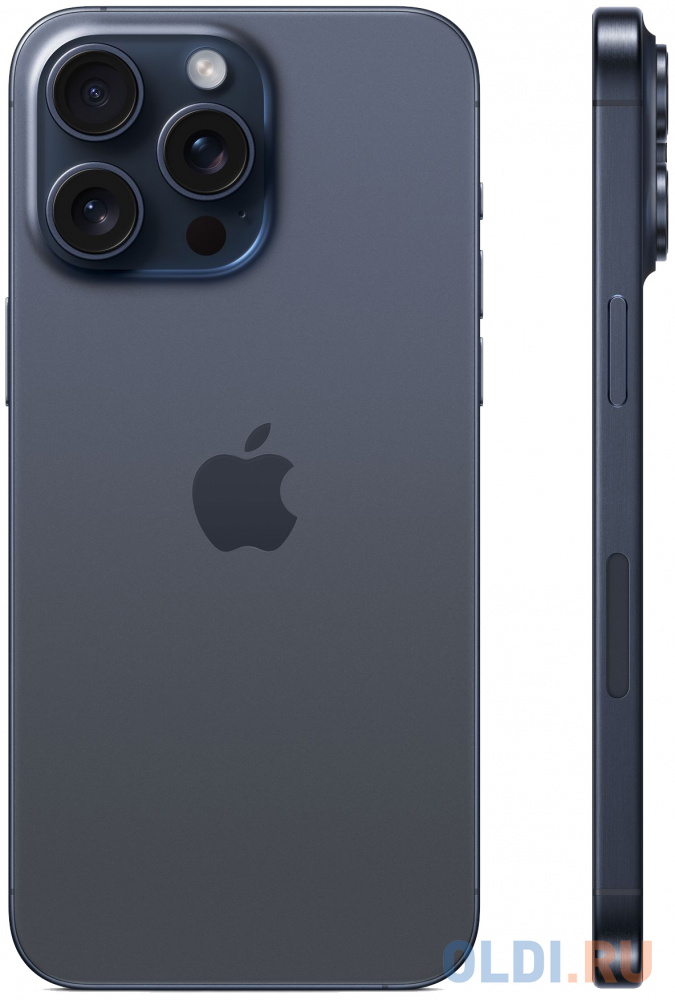 Смартфон Apple A3108 iPhone 15 Pro Max 1Tb синий титан моноблок 3G 4G 2Sim 6.7" 1290x2796 iOS 17 48Mpix 802.11 a/b/g/n/ac/ax NFC GPS Protect