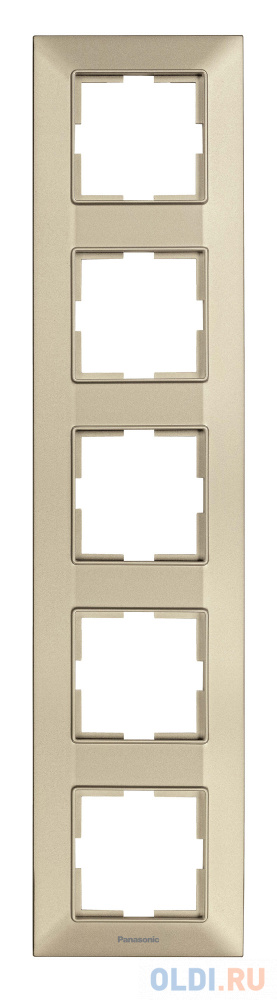 Рамка Panasonic Arkedia Slim WNTF08152BR-RU 5x вертикальный монтаж пластик бронза (упак.:1шт)