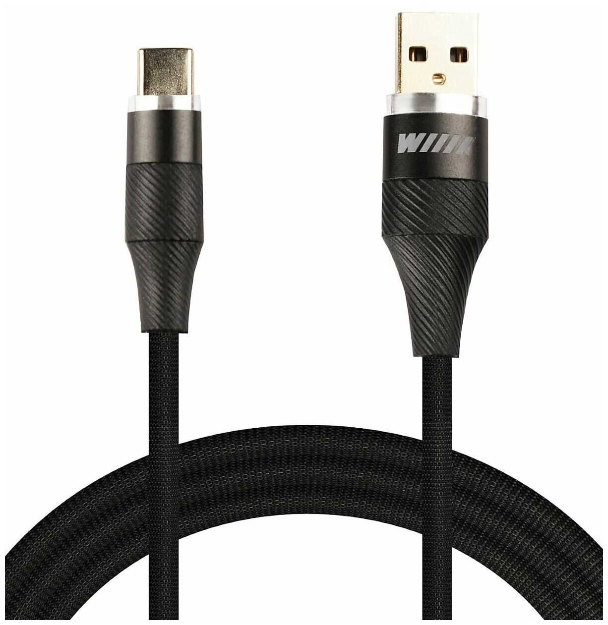 Кабель WIIIX USB - Type-C 1m Black CB820-UTC-10B