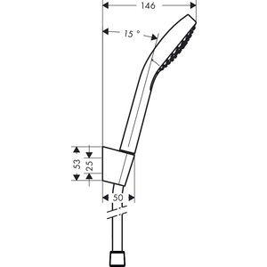 Душевой набор Hansgrohe Croma Select S Vario 160 см, белый/хром (26411400)