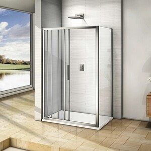 Душевой уголок Good Door Orion WTW+SP 120x90 с поддоном, прозрачный, хром