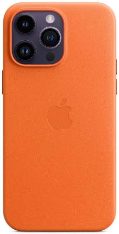 Чехол-накладка Apple Leather Case with MagSafe для смартфона Apple iPhone 14 Pro Max, кожа, оранжевый (MPPR3FE/A)