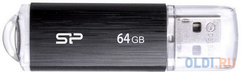 Внешний накопитель 64GB USB Drive <USB 2.0 Silicon Power Ultima USB2.0 черный (SP064GBUF2U02V1K)