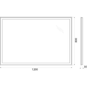 Зеркало BelBagno Spc-Grt 120х80 с подсветкой, кнопочный выключатель (SPC-GRT-1200-800-LED-BTN)