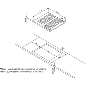 Газовая варочная панель Korting HGG 6805 CW