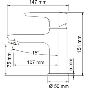 Смеситель для раковины Wasserkraft Vils хром (5603)