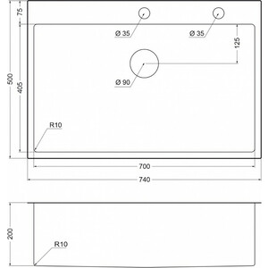 Кухонная мойка EMAR EMB-125A PVD Nano Satine в Москвe