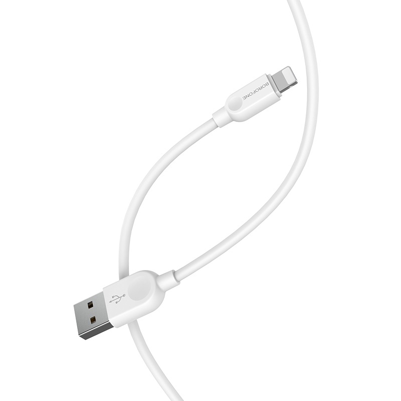 Дата-кабель Borofone BX14, USB - Lightning, белый (89971)