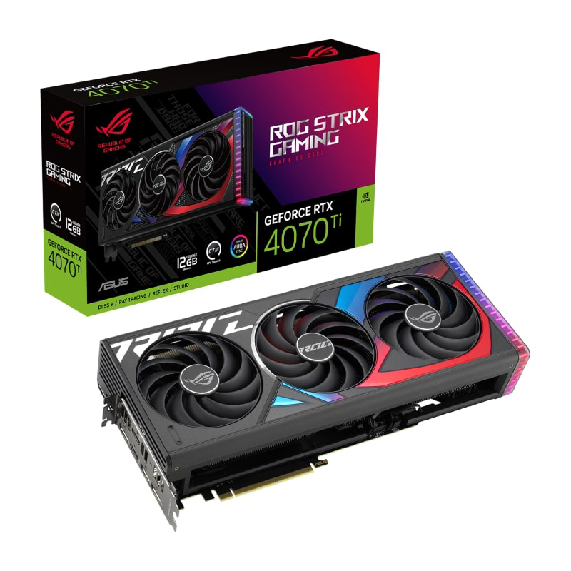 Видеокарта ASUS ROG STRIX GeForce RTX 4070 Ti Gaming 12G 2310Mhz PCI-E 4.0 12288Mb 21000Mhz 192 bit 2xHDMI 3xDP ROG-STRIX-RTX4070TI-12G-GAMING в Москвe