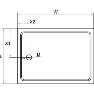 Душевой поддон Cezares Tray A-AH 110х80 акриловый (TRAY-A-AH-110/80-15-W)