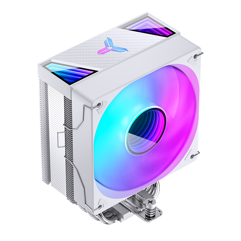Кулер для процессора Jonsbo CR-1000 V2 PRO Color White для Socket/115x/1200/1700/AM4/AM5, 120 мм, 1500rpm, 32 дБА, 230 Вт, 4-pin PWM, Al+Cu, RGB
