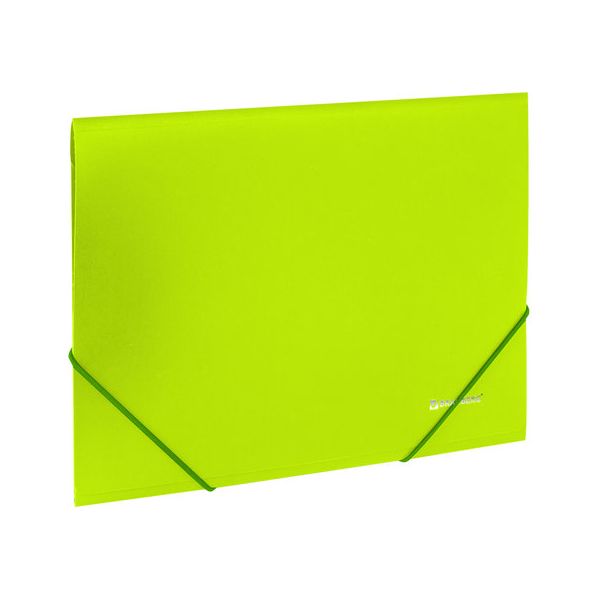 Папка на резинках BRAUBERG Neon, неоновая, зеленая, до 300 листов, 0,5 мм, 227460, (10 шт.)