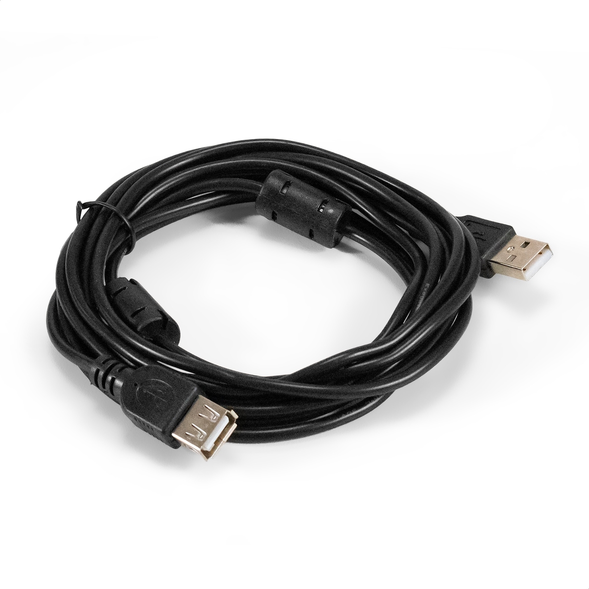 Кабель-удлинитель USB 2.0(Am)-USB 2.0(Af), ферритовый фильтр, 3 м, черный, Exegate EX-CCF-USB2-AMAF-3.0F (EX294763RUS)