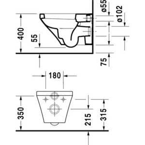 Унитаз подвесной (чаша) Duravit Durastyle (2536090000) в Москвe