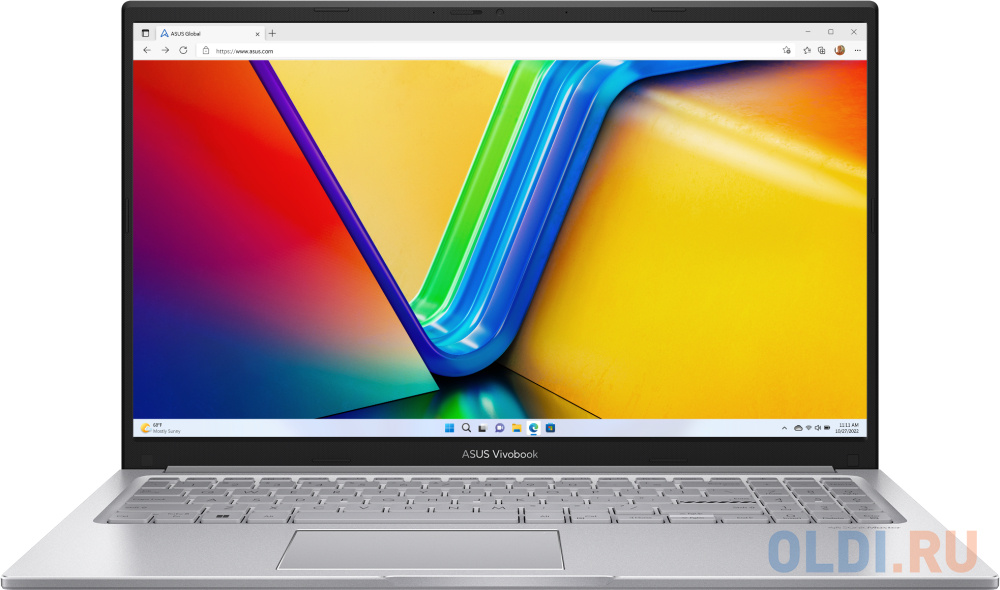 Ноутбук ASUS VivoBook Series X1504ZA-BQ606 15.6" 1920x1080/Intel Core i3-1215U/RAM 8Гб/SSD 512Гб/Intel UHD Graphics/ENG|RUS/DOS серебристый 1.7 к