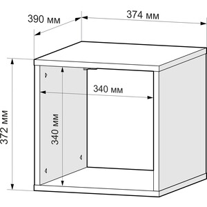 Стеллаж Mebel Ars Калакс 1х1 (венге цаво)