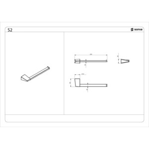 Полотенцедержатель Sonia 22 см хром (156085)