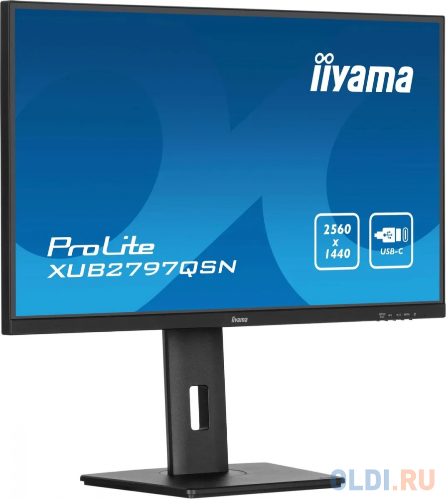 LCD IIYAMA 27" XUB2797QSN-B1 черный {IPS 2560x1440 100Hz 1ms 250cd HDMI DisplayPort USB m/m HAS Pivot}