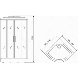 Душевая кабина Timo Standart 90х90х220 стекло тонированное (T-1109 P)
