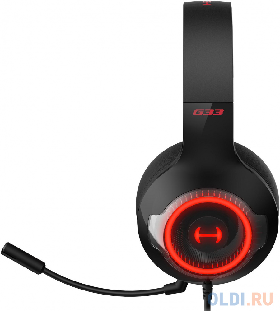 Наушники с микрофоном Edifier G33 черный/красный 2.5м мониторные USB оголовье