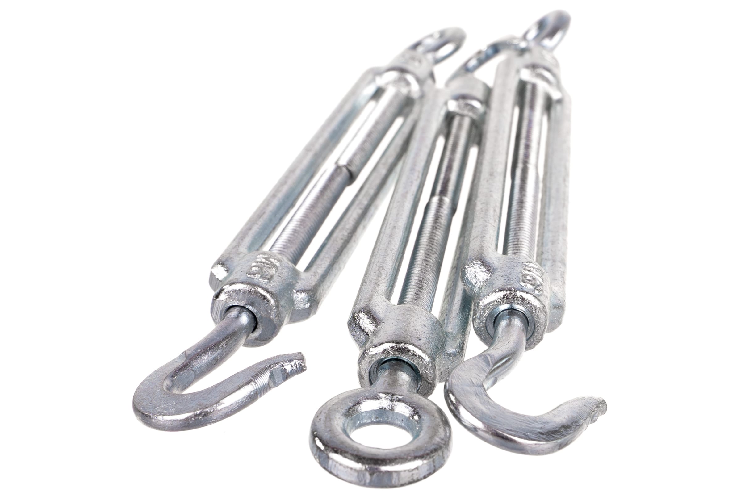 Талреп крюк-кольцо сталь, оцинковка, М6, 11 см, DIN 1480, 15 шт., ЗУБР 4-304355-06