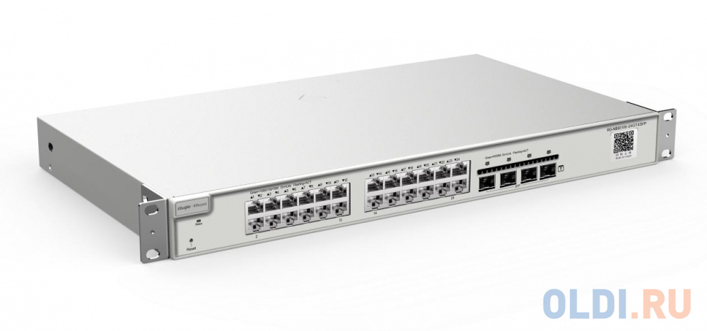 Reyee 24-Port 10G L2 Managed Switch, 24 Gigabit RJ45 Ports, 4  *10G SFP+ Slots,19-inch Rack-mountable Steel Case