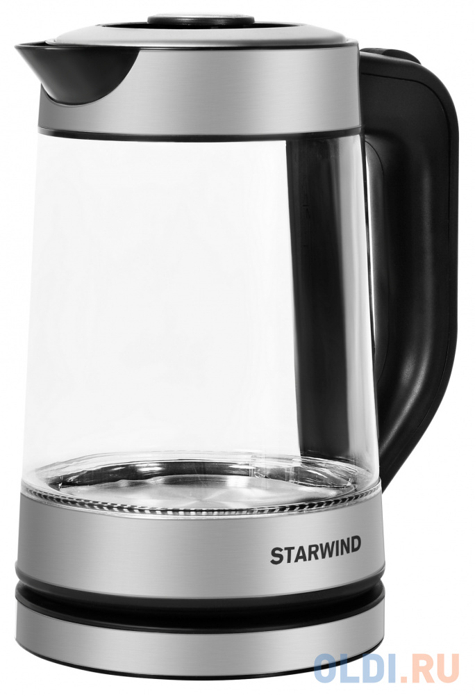 Чайник электрический StarWind SKG3081 1700 Вт чёрный серебристый 1.7 л стекло