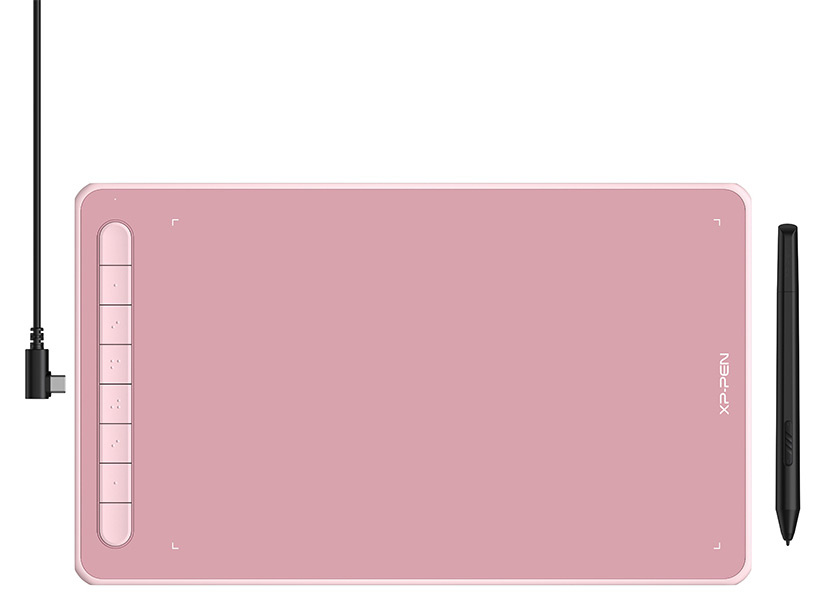 Графический планшет XP-Pen Deco LW, 254x152, 5080 lpi, USB, Bluetooth, перо - беспроводное, розовый (IT1060B_PK)