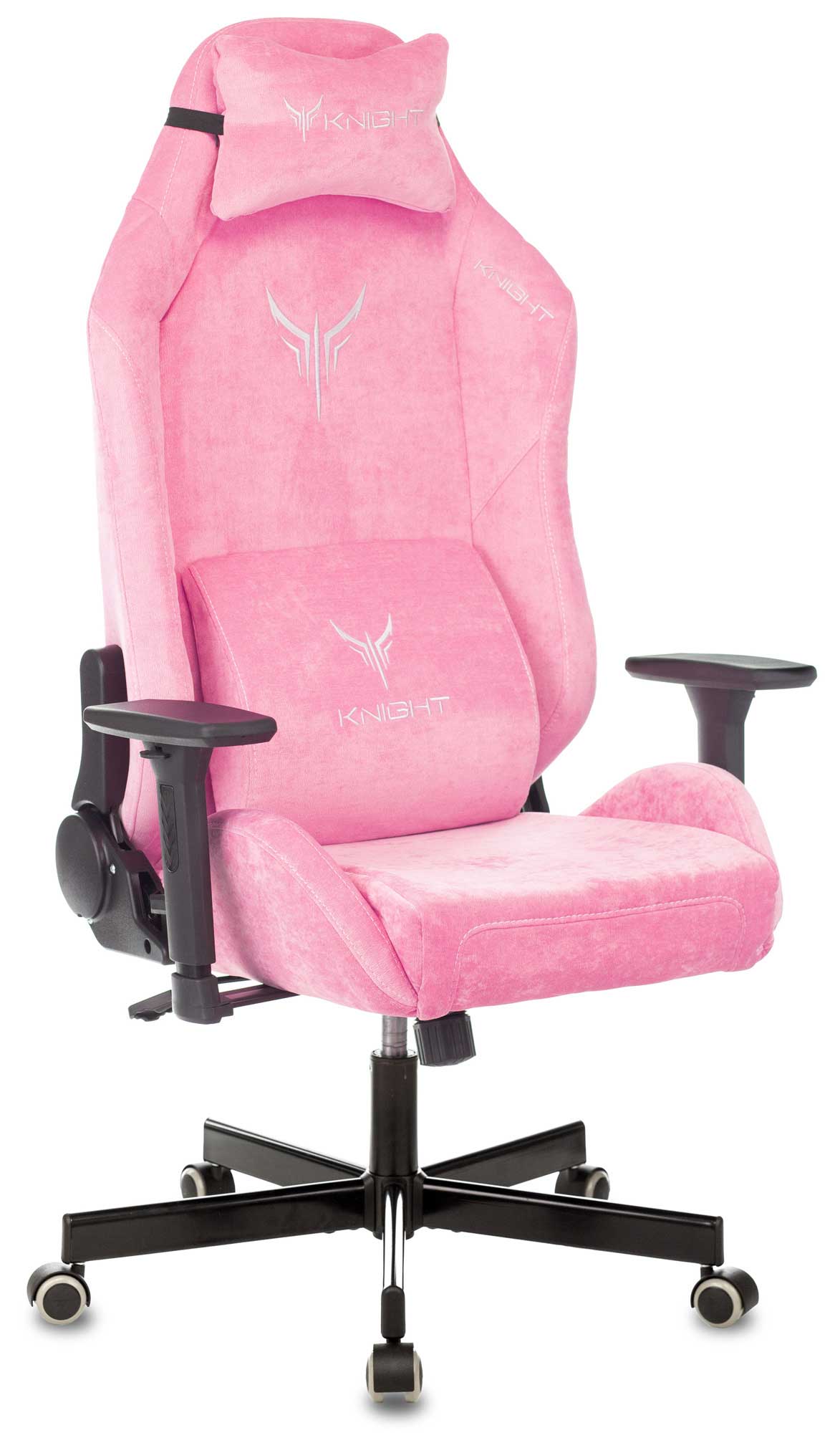 Кресло игровое Knight N1 Fabric розовый
