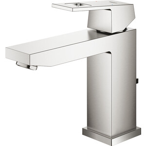 Смеситель для раковины Grohe Eurocube с донным клапаном, суперсталь (23445DC0)