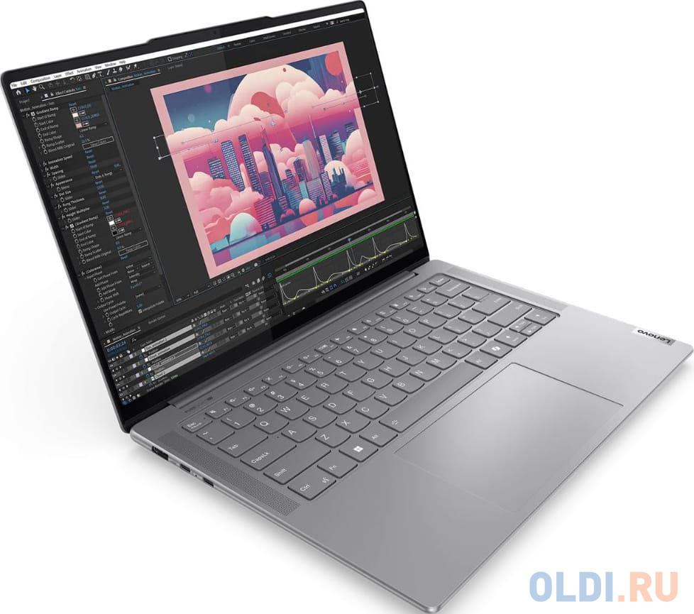 Ноутбук/ Lenovo Yoga Pro 7 14IMH9 14.5"(3072x1920 IPS)/Touch/Intel Core Ultra 9 185H(2.3Ghz)/32768Mb/1024SSDGb/noDVD/Ext:nVidia GeForce RTX4060(8