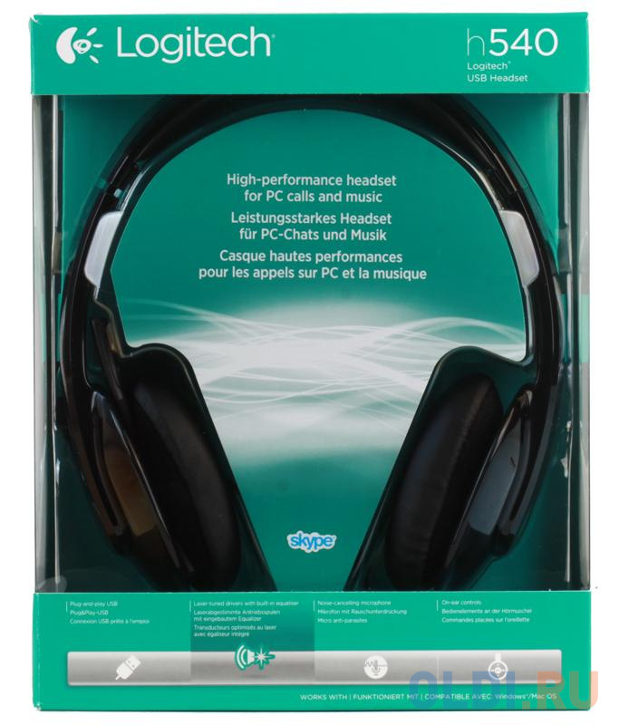 (981-000480) Гарнитура Logitech Headset H540 USB